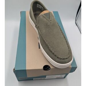 TOMS Trvl Lite Loafer Vetiver Grey/Green Suede Slip On Mens Size‎ 10